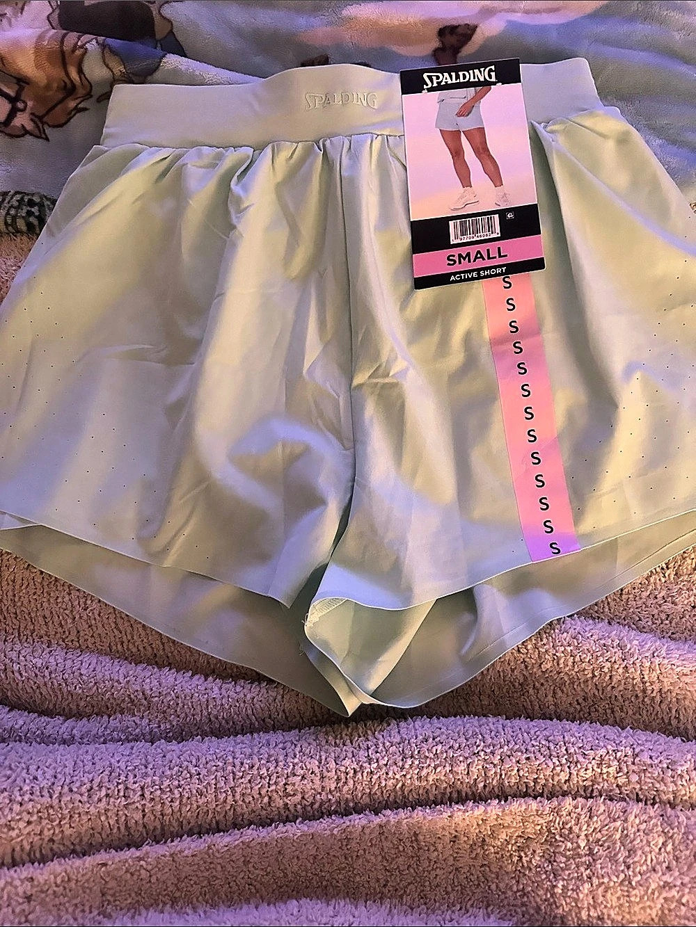 Spalding Active Short Athletic Shorts in Green Size Small NWT
